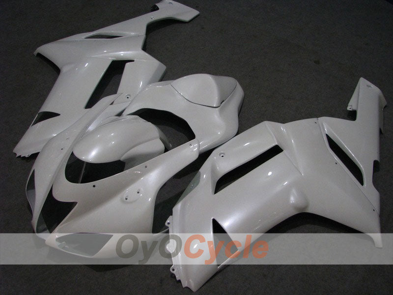 Injection Fairing kit for 07-08 NINJA ZX-6R - White - Factory Style #OYO87901908 Main image