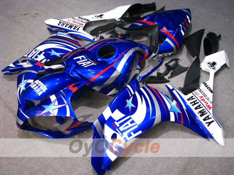 Injection Fairing kit for 07-08 YZF-R1 - Blue, White - FIAT, MOTUL #OYO87900858 Main image