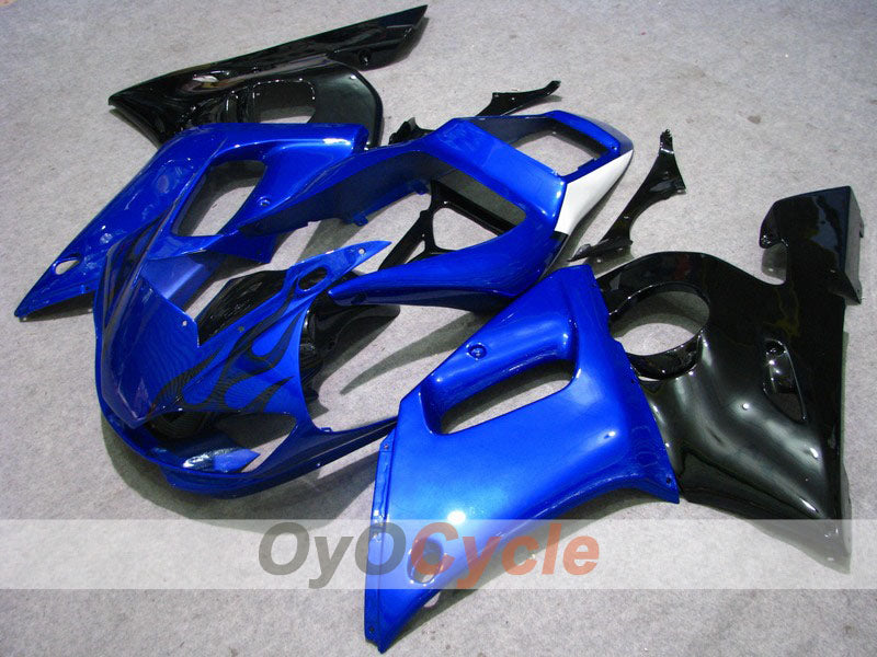 Injection Fairing kit for 98-02 YZF-R6 - Blue, Black - Flame #OYO87900992 Main image