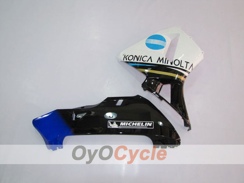 Injection Fairing kit for 03-04 CBR600RR - White, Black - Konica Minolta #OYO87902526