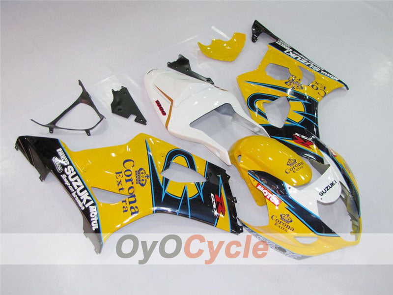 Injection Fairing kit for 03-04 GSX R1000 - Yellow, Black - Corona #OYO87901813 Main image