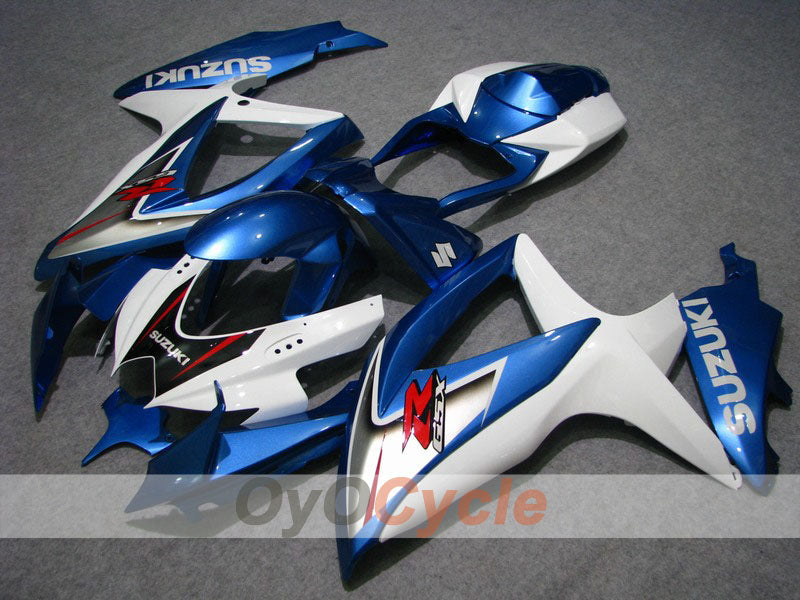 Injection Fairing kit for 08-10 GSX R750 - Blue, White - Factory Style #OYO87901425 Main image