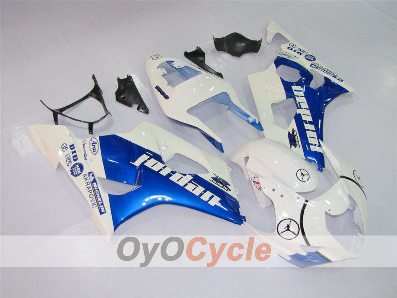 Injection Fairing kit for 03-04 GSX R1000 - Blue, White - Jordan #OYO87901838