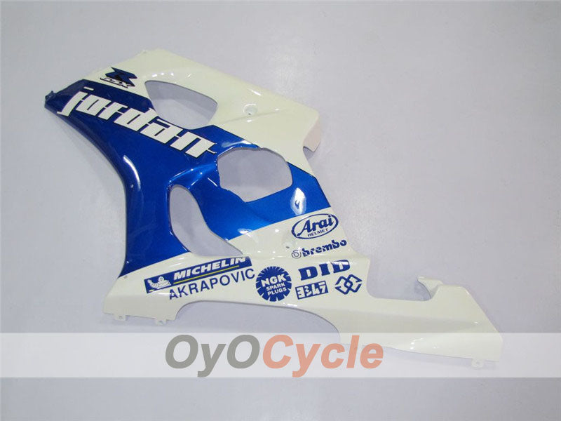 Injection Fairing kit for 03-04 GSX R1000 - Blue, White - Jordan #OYO87901838