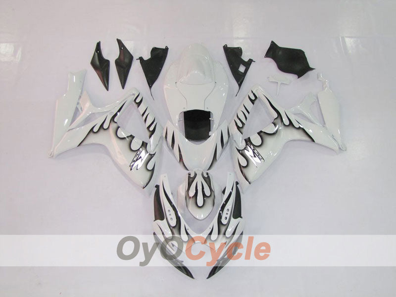 Injection Fairing kit for 06-07 GSX R750 - White, Black - Flame #OYO87901288 Secondary image
