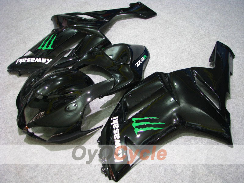 Injection Fairing kit for 07-08 NINJA ZX-6R - Black - Monster #OYO87901962