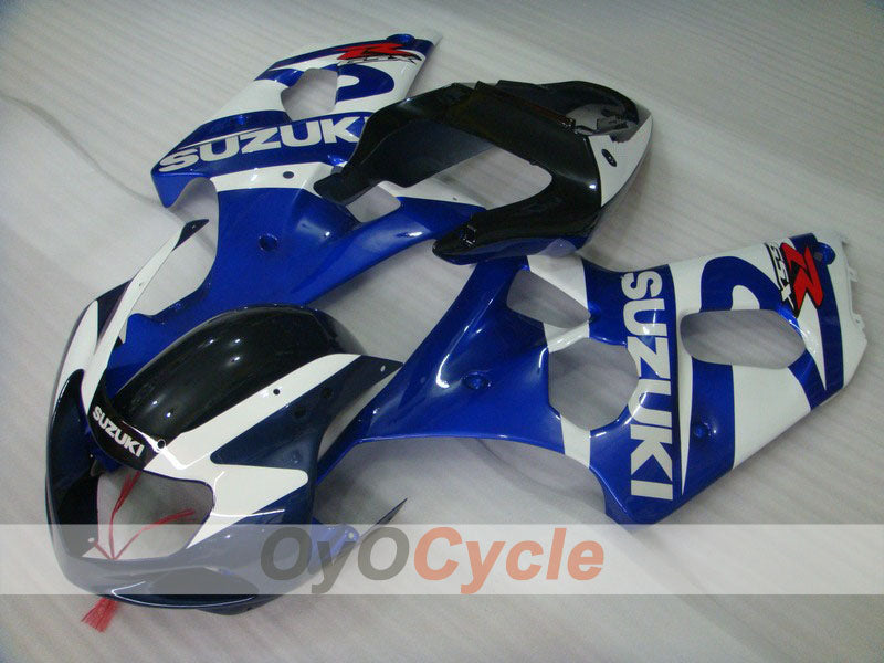 Injection Fairing kit for 00-03 GSX R750 - Blue, White - Factory Style #OYO87901135 Main image