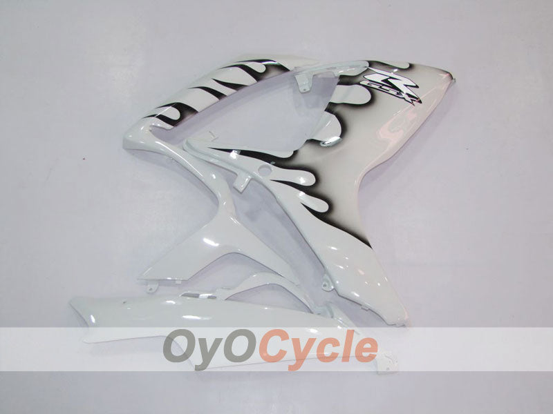 Injection Fairing kit for 06-07 GSX R600 - White, Black - Flame #OYO87901495