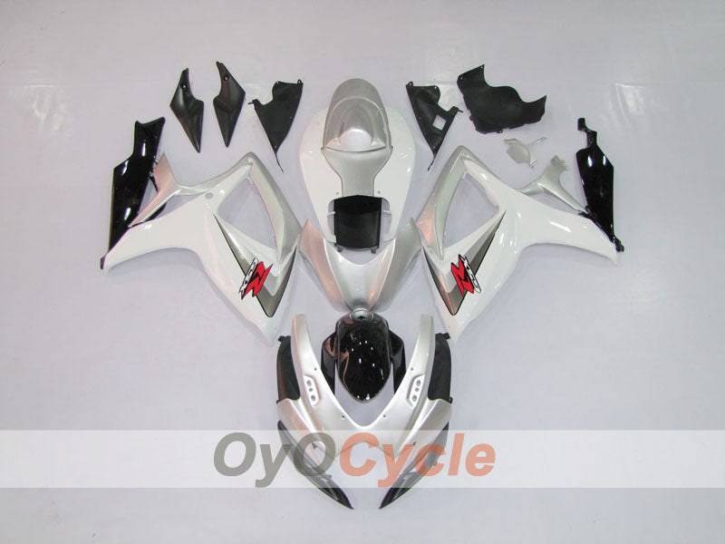 Injection Fairing kit for 06-07 GSX R750 - White, Silver - Factory Style #OYO87901319 Main image