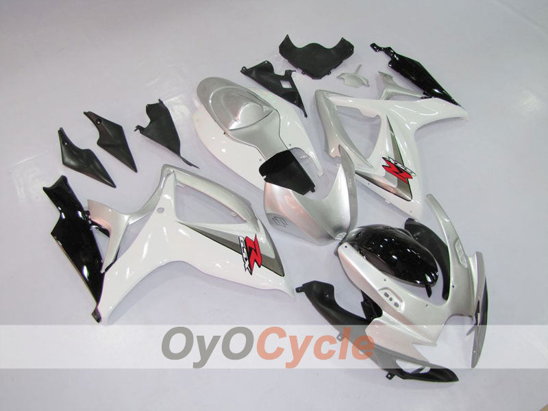 Injection Fairing kit for 06-07 GSX R750 - White, Silver - Factory Style #OYO87901319 Secondary image