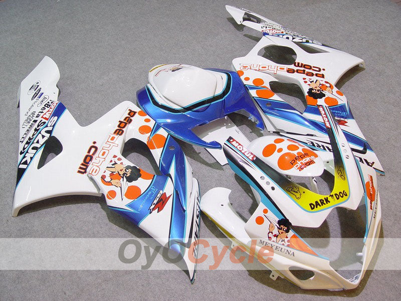 Injection Fairing kit for 05-06 GSX R1000 - Blue, White - Dark Dog, MOTUL #OYO87901951