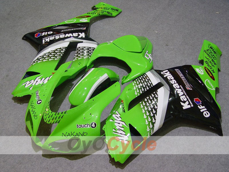 Injection Fairing kit for 07-08 NINJA ZX-6R - Green, Black - Nakano #OYO87901971