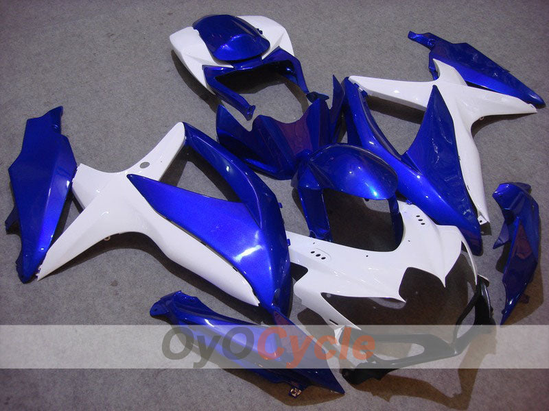 Injection Fairing kit for 08-10 GSX R600 - Blue, White - Factory Style #OYO87901660 Main image