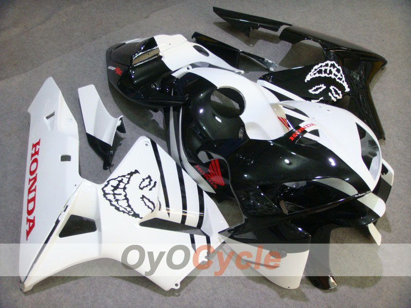 Injection Fairing kit for 05-06 CBR600RR - White, Black - Skull #OYO87900350 Main image