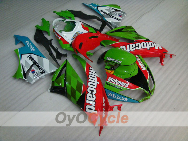 Injection Fairing kit for 09-12 NINJA ZX-6R - Red, Green - Motocard #OYO87901989