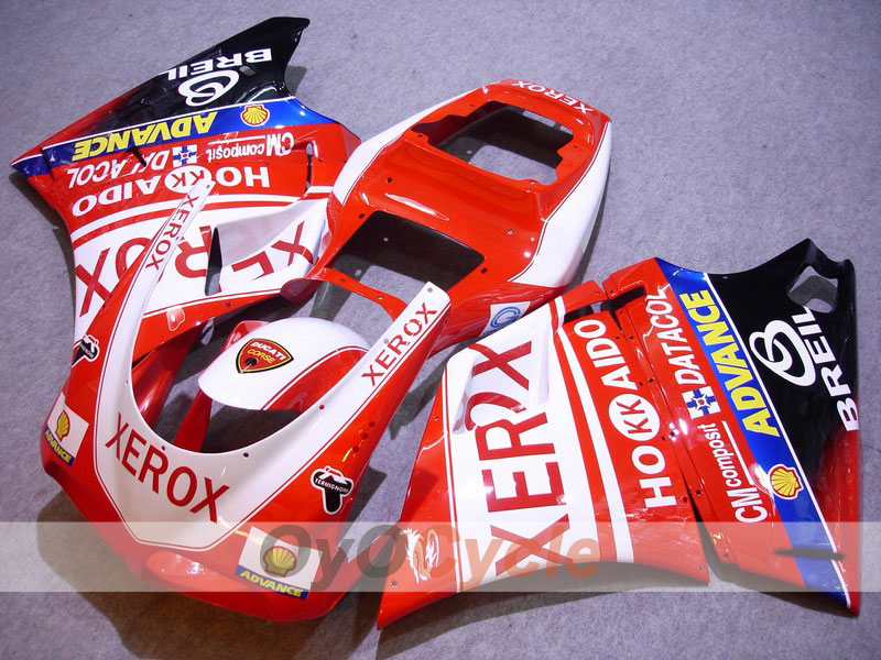 Injection Fairing kit for 99-02 Ducati 996 - Red, White - Xerox #OYO87902240