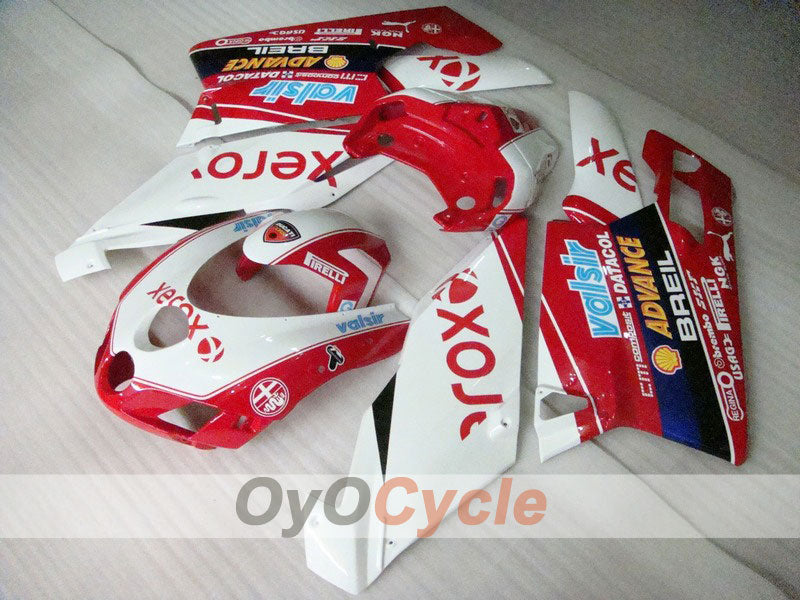 Injection Fairing kit for 05-06 Ducati 999 - Red, White - Xerox #OYO87902383