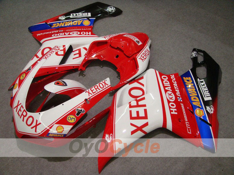 Injection Fairing kit for 08-13 Ducati 848 - Red, White - Xerox #OYO87902259