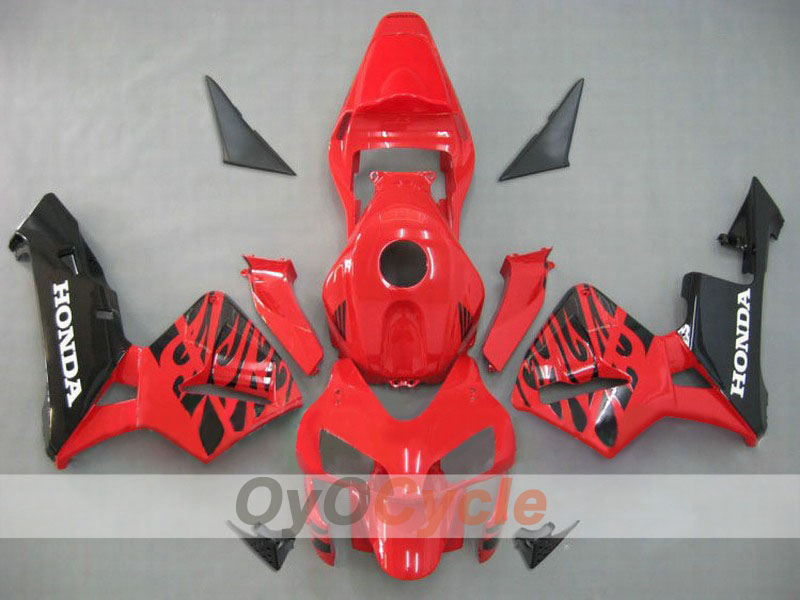 Injection Fairing kit for 03-04 CBR600RR - Red, Black - Factory Style #OYO87902607 Main image