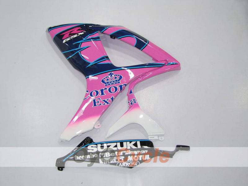 Injection Fairing kit for 06-07 GSX R600 - Black, Pink - Corona, MOTUL #OYO87901433