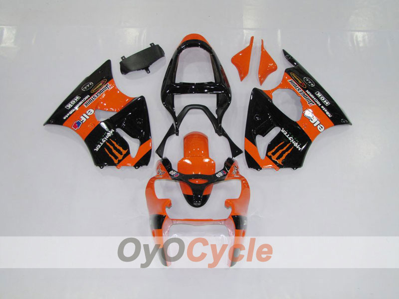 Injection Fairing kit for 00-02 NINJA ZX-6R - Orange, Black - Monster #OYO87901715 Secondary image