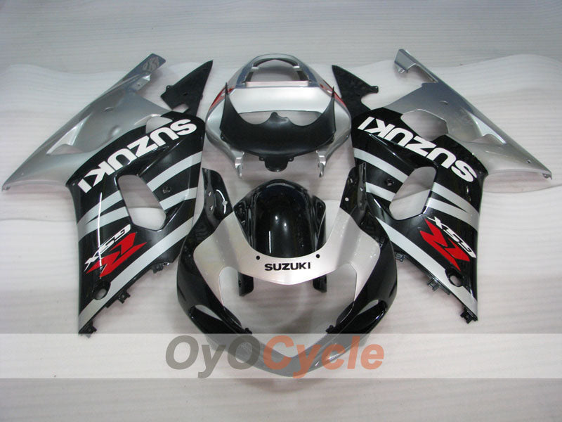 Injection Fairing kit for 00-02 GSX R1000 - Black, Silver - Factory Style #OYO87901788