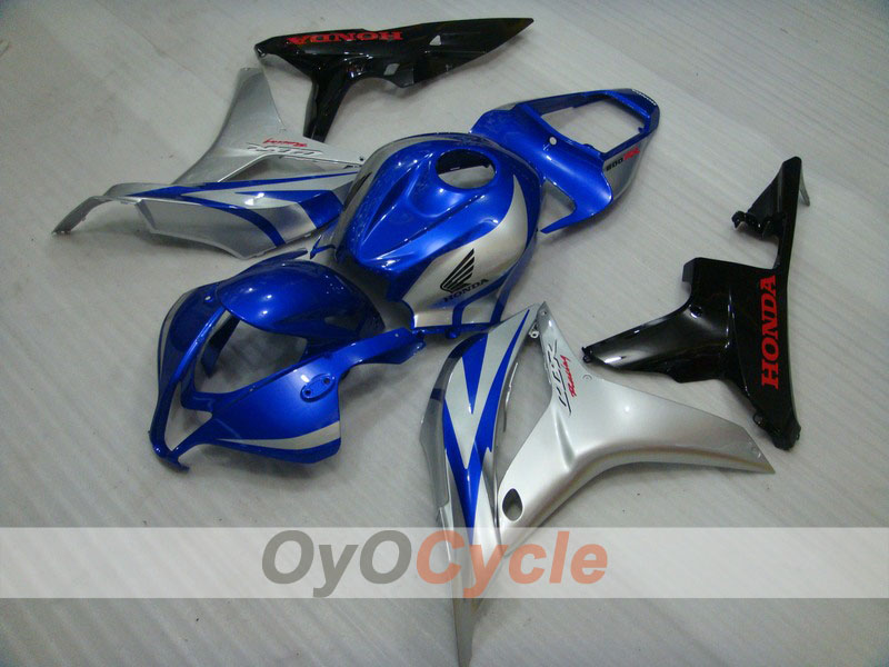 Injection Fairing kit for 07-08 CBR600RR - Blue, Silver - Factory Style #OYO87900409 Main image