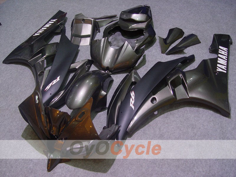 Injection Fairing kit for 06-07 YZF-R6 - Black, Silver, Matte - Factory Style #OYO87900944 Main image