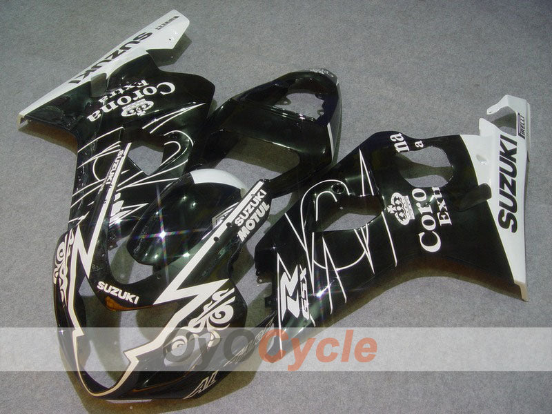 Injection Fairing kit for 04-05 GSXR600 - White, Black - Corona, MOTUL #OYO87901160