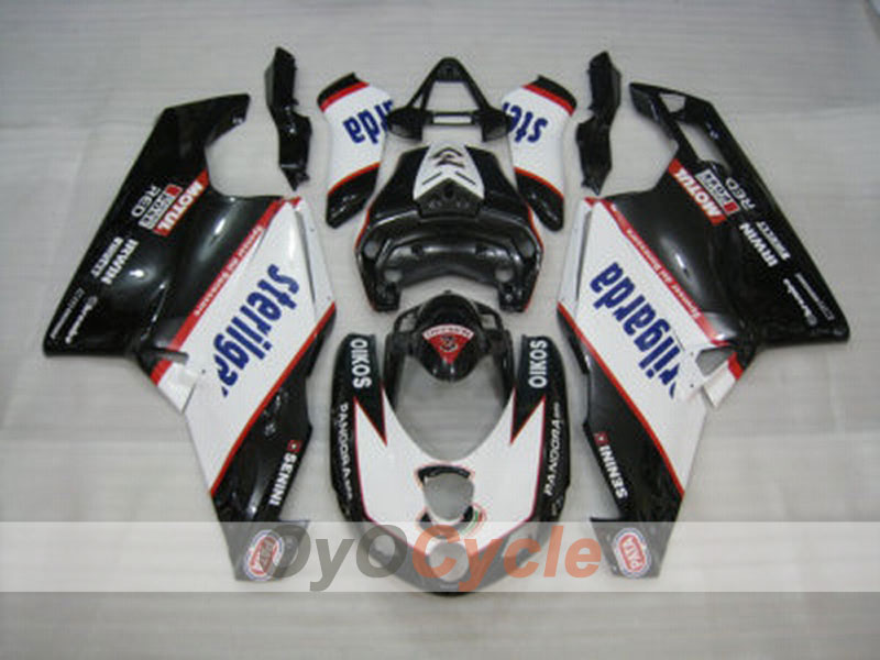 Injection Fairing kit for 05-06 Ducati 999 - White, Black - Sterilgarda #OYO87902379