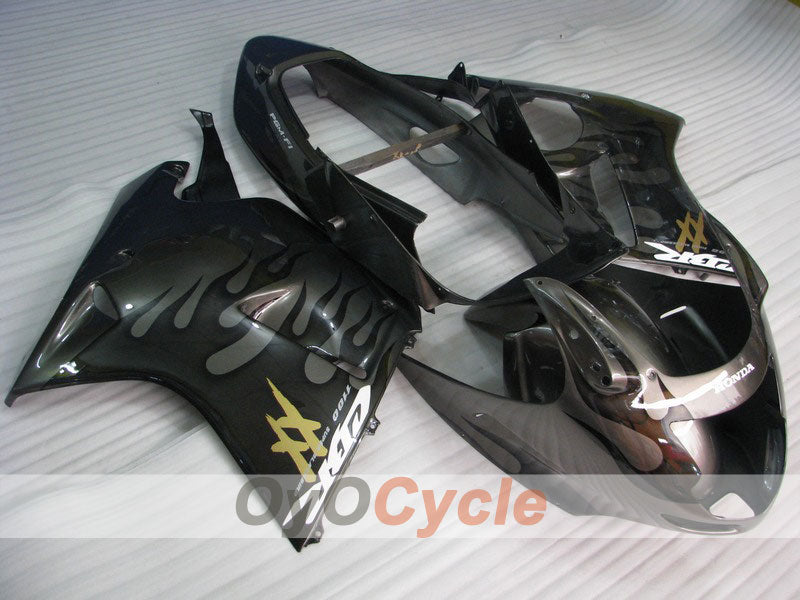 Injection Fairing kit for 96-07 CBR1100XX - Black, Grey - Flame #OYO87902799