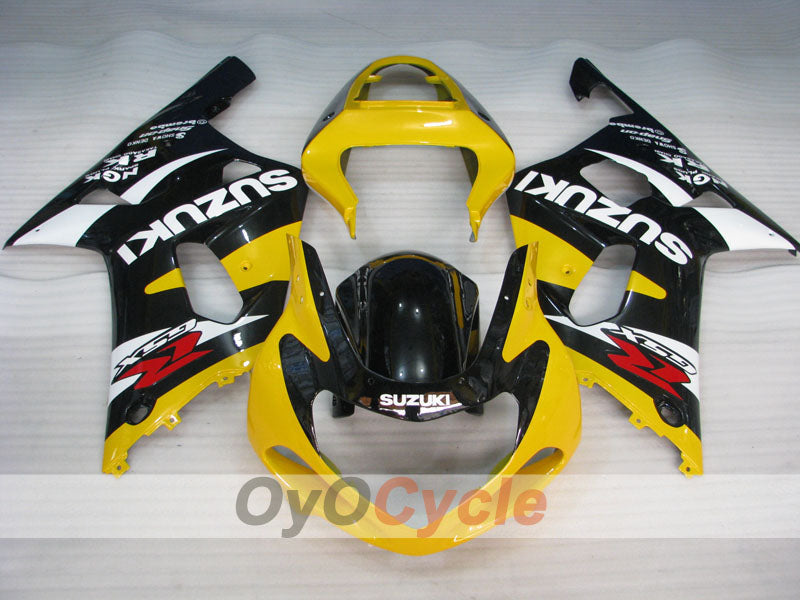 Injection Fairing kit for 00-03 GSX R750 - Yellow, Black - Factory Style #OYO87901131 Secondary image