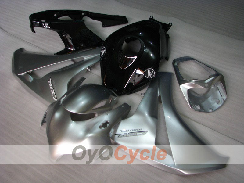 Injection Fairing kit for 08-11 CBR1000RR - Black, Silver - Fireblade #OYO87900681