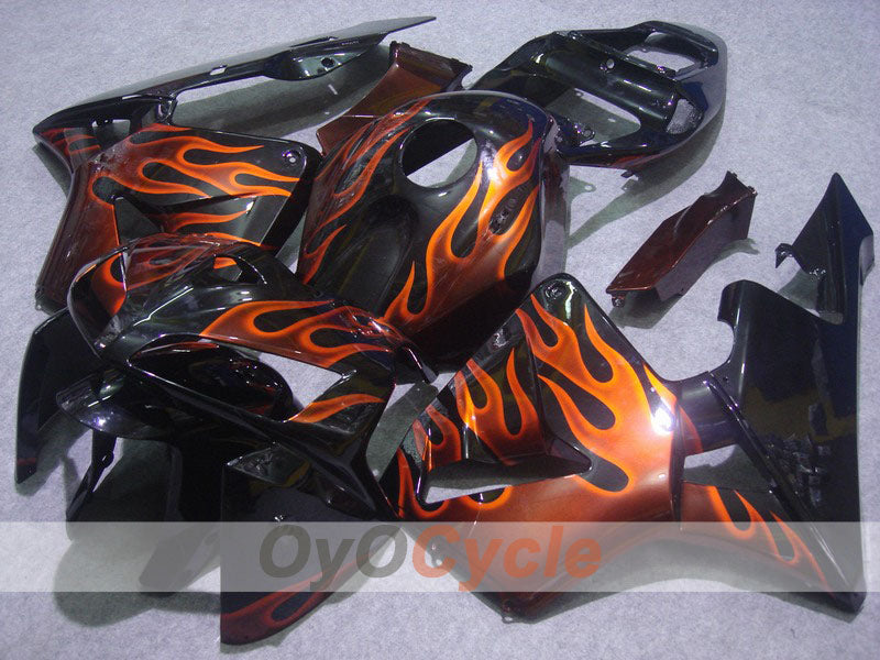 Injection Fairing kit for 05-06 CBR600RR - Orange, Black - Flame #OYO87900244
