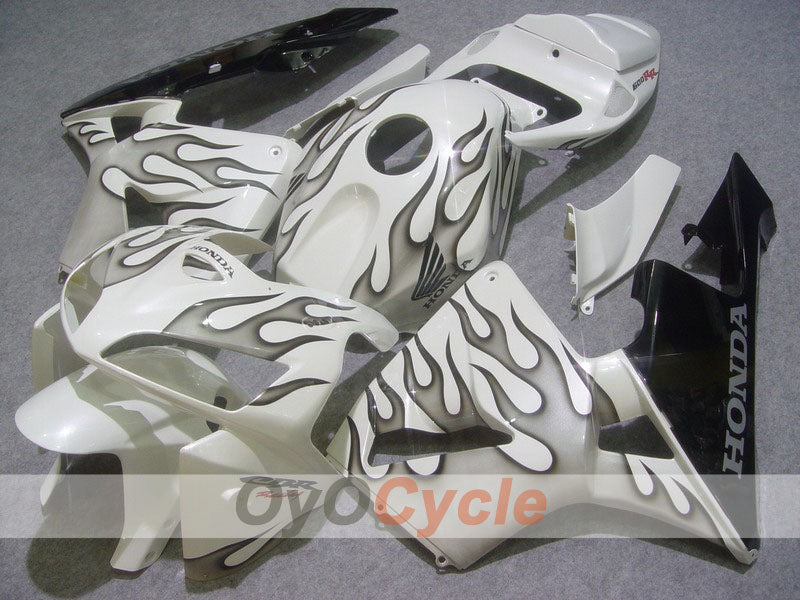 Injection Fairing kit for 05-06 CBR600RR - White, Black - Flame #OYO87900245