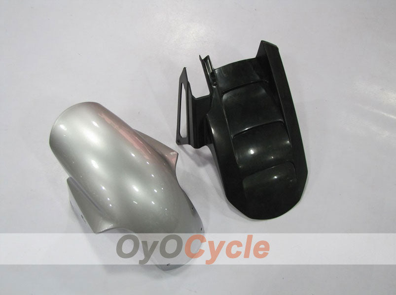 Injection Fairing kit for 03-04 NINJA ZX-6R - Blue, Silver - Flame #OYO87901797