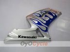 Injection Fairing kit for 03-04 NINJA ZX-6R - Blue, Silver - Flame #OYO87901797