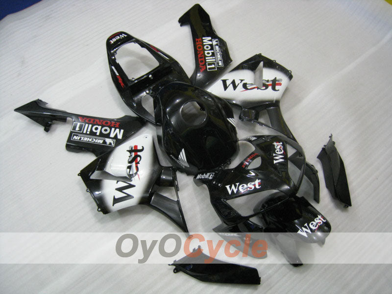 Injection Fairing kit for 05-06 CBR600RR - White, Black - West #OYO87900352