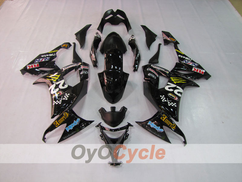 Injection Fairing kit for 08-10 NINJA ZX-10R - Black - Monster #OYO87901652