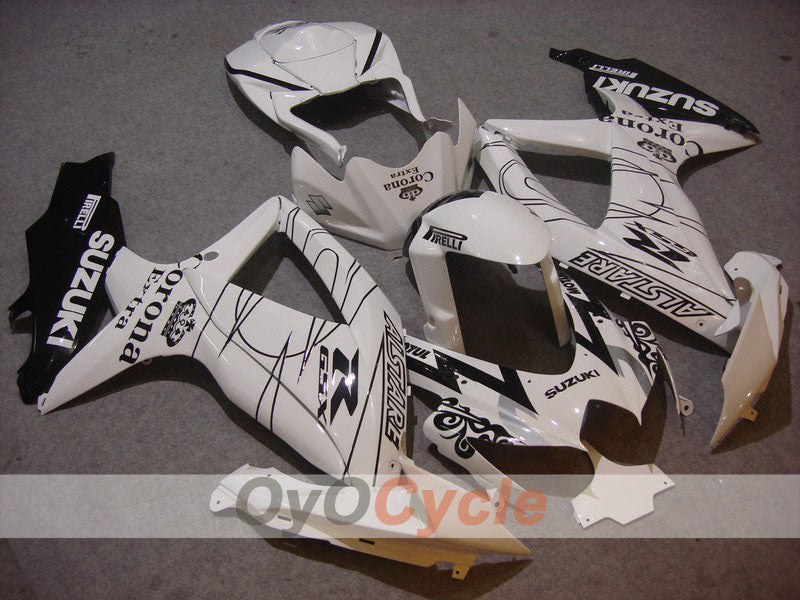Injection Fairing kit for 08-10 GSX R750 - White, Black - Corona #OYO87901383 Main image