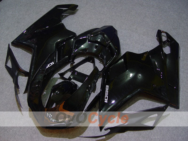 Injection Fairing kit for 07-09 Ducati 1098 - Black - Factory Style #OYO87902314 Main image