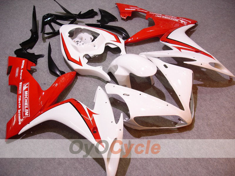 Injection Fairing kit for 04-06 YZF-R1 - Red, White - Factory Style, MICHELIN #OYO87900839 Main image