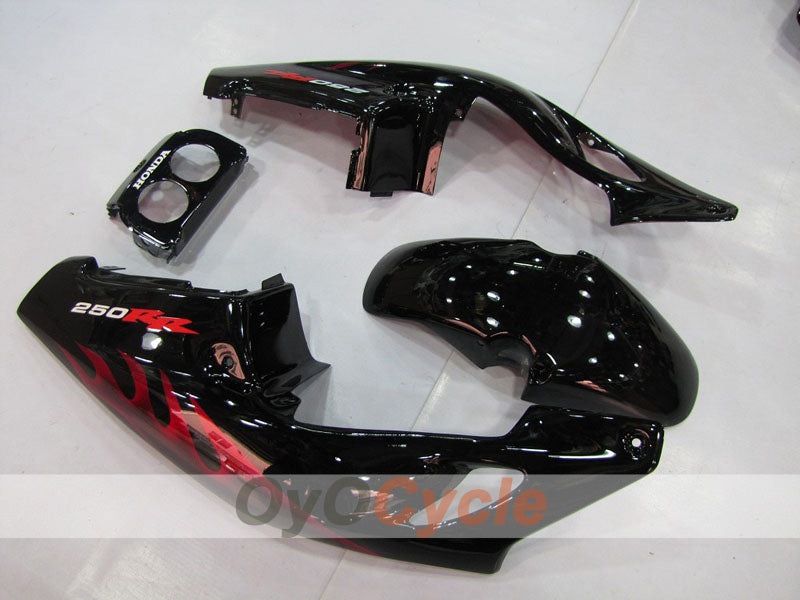 Injection Fairing kit for 90-94 CBR250RR - Red, Black - Flame #OYO87902948