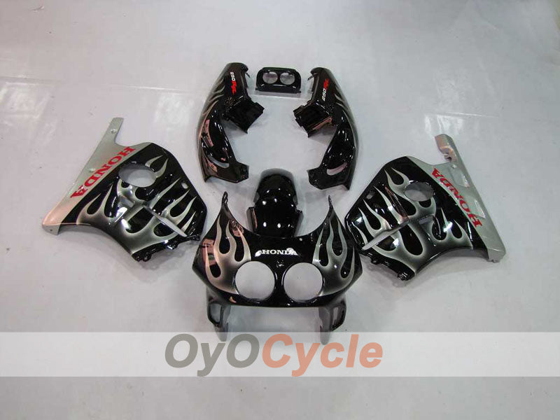 Injection Fairing kit for 90-94 CBR250RR - Black, Silver - Flame #OYO87902950