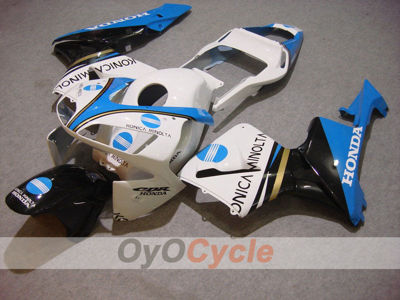 Injection Fairing kit for 03-04 CBR600RR - White, Black - Konica Minolta #OYO87902529