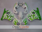 Injection Fairing kit for 90-94 CBR250RR - Green, White - Flame #OYO87902947