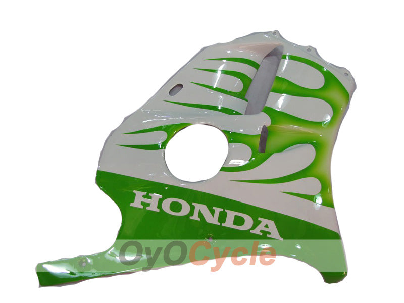 Injection Fairing kit for 90-94 CBR250RR - Green, White - Flame #OYO87902947