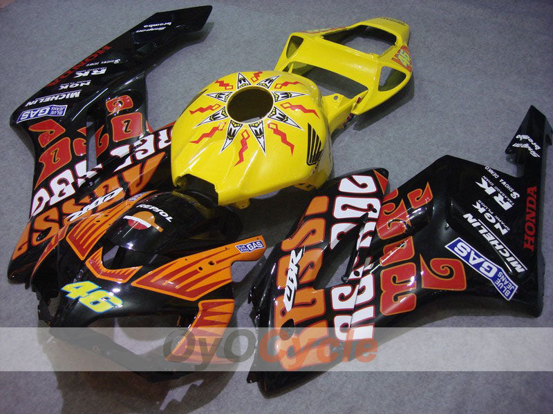 Injection Fairing kit for 04-05 CBR1000RR - Yellow, Black - Rossi #OYO87900541