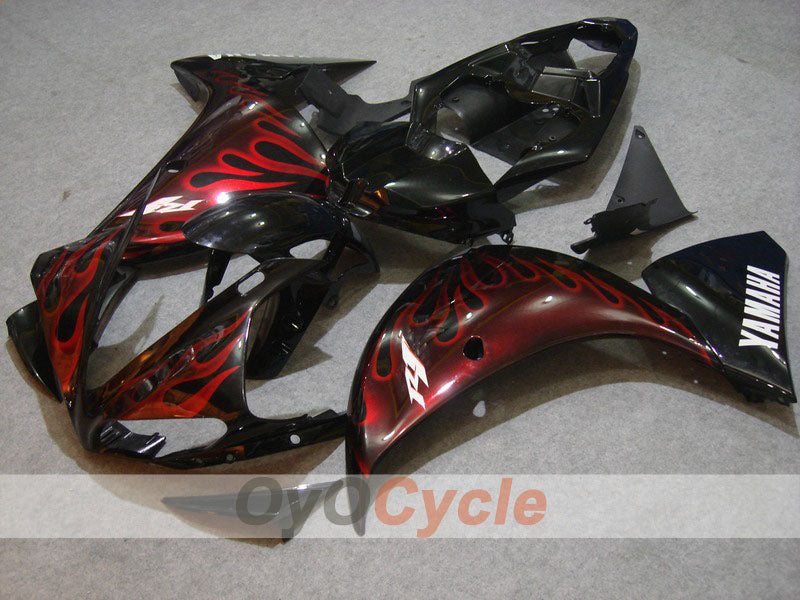 Injection Fairing kit for 09-11 YZF-R1 - Red, Black - Flame #OYO87900890