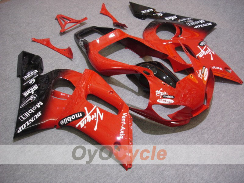 Injection Fairing kit for 98-02 YZF-R6 - Red, Black - DUNLOP #OYO87900983 Main image